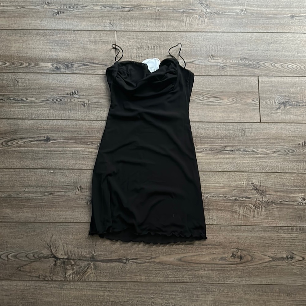 Princess poly black mini dress